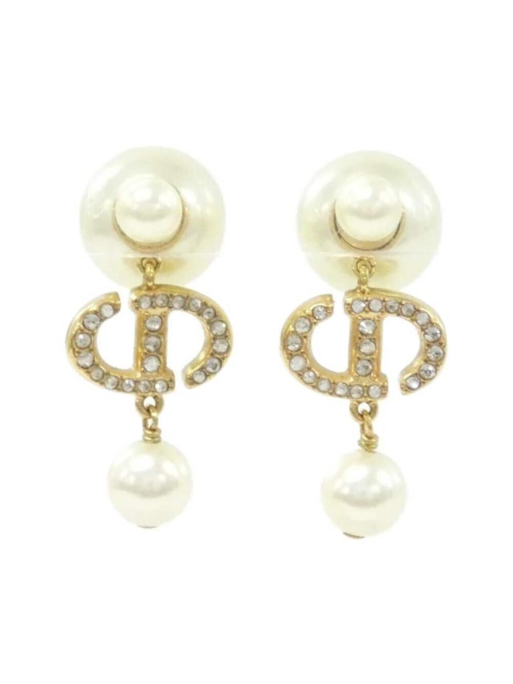 Dior Tribal Earrings Gold